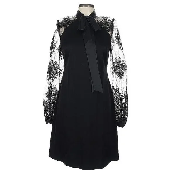 Kay Unger Silk-Trim Sheath Dress Kay Unger Silk-Trim Sheath Dress